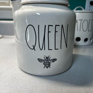 Rae Dunn White Queen Canister